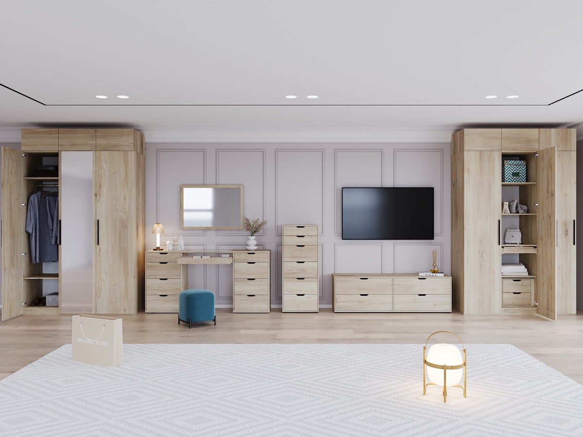 Антресоль Даллас ,трехдверная ,Дуб Кастелло  